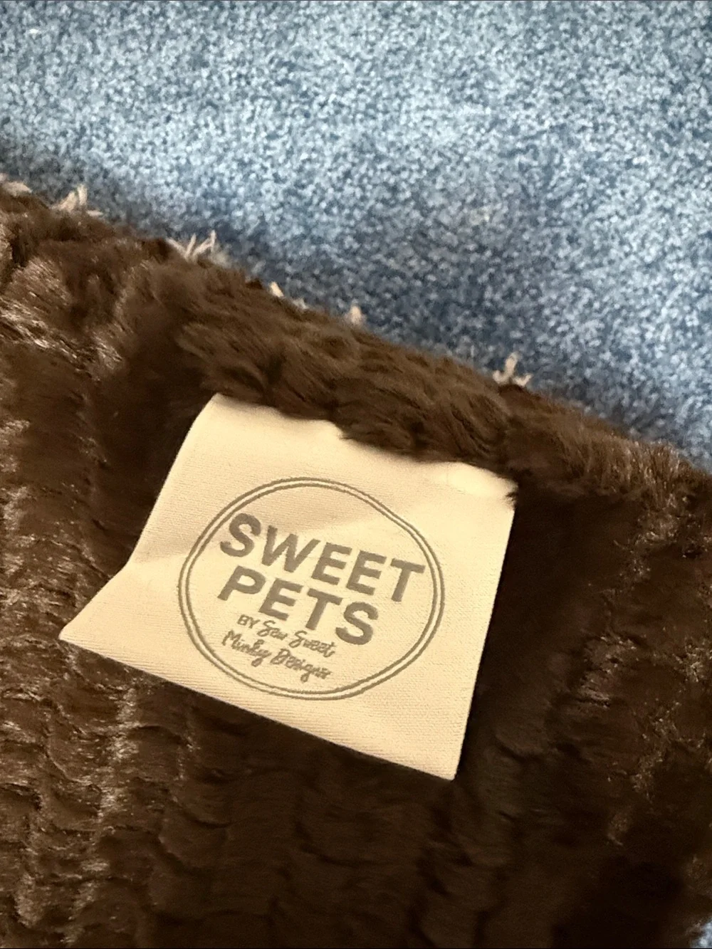 Sew Sweet Minky Pet Mat - Frosted Shaggy Graphite 20X15